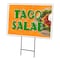 Signmission Taco Salad Yard Sign & Stake outdoor plastic coroplast window, C-2436 Taco Salad C-2436 Taco Salad - alternate 1